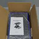 Motorcycle Lift, 1100 Lbs Capacity Motorcycle Scissor Jack with Upgraded Anti-Slip Bottom and Thickened Rubber Wide Deck,Steel Motor Bike Hoist Stand with Crank for ATV, Cruiser Bikes, Dirt Bikes (Blue)