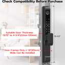 Anweller 2885 Mortise Sliding Glass Door Lock, Smart Fingerprint Code Keypad RFID Remote App Electronic Digital Biometric Safety Patio Door Double Hook Mortise Lock Set with Handle