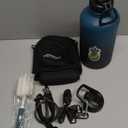 WATERSY 64oz Insulated Water Bottle (Cold for 48 Hrs),BPA Free&Leak Proof,Half Gallon Stainless Steel Water Flask,Water Jug with Straw Spout Lids for Gym,Hiking,Camping,Black Blue