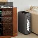 25" Slim Rolling Laundry basket on Wheels, 50L Collapsible Narrow Corner Laundry Hamper, Foldable Storage Bins, Grey