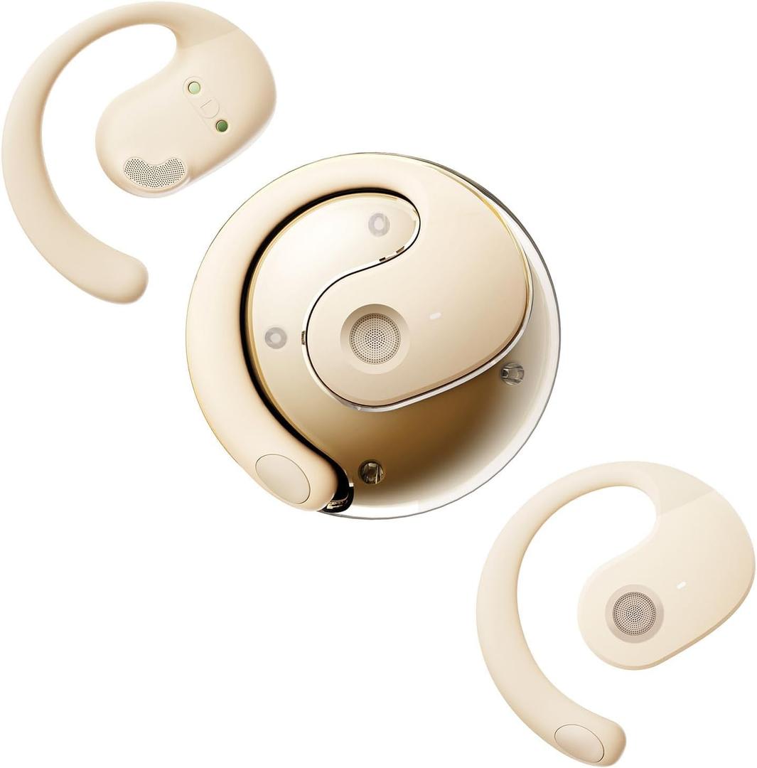 Out of Ear Open Ear Headphones Outside The Ear Wireless Ear Hanging Bluetooth Headset Ows Over The Ear Open Ear Buds Earbuds Outside The Ear Headphones Bone Air Conduction Earbuds Skin Tone (Nude)