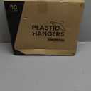 Plastic Hangers 50 Pack White - Clothes Hangers - Makes The Perfect Coat Hanger and General Space Saving Clothes Hangers for Closet - Percheros Ganchos para Colgar Ropa Hangars