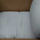 Headboard Pillow Queen, 59" Large Wedge Reading Pillow for Bed Sitting Up, Decorative Bolster Cushion Backrest for Sofa & Daybed, Soft Plush Cover with Side Pockets, Beige