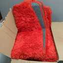 ONASAR Red Area Rugs for Bedroom Living Room, Fluffy 4x6 Indoor Bedside Floor Throw Rug, Soft Plush Shaggy Carpet for Nursery Kids Girls Boys Teen Dorm Home Office Decor Aesthetic