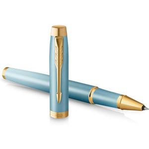 Parker IM Writing Rituals Rollerball Pen | Turquoise Green Finish with Gradient | Gold Trims | Fine Point | Black Ink | Gift Box