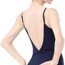 DanceDaily Women Ballet Leotards Spaghetti Strap Professional Dance Leotard/High Cut/Backless/Adjustable straps, Size: XL