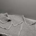 Tinideya Waffle Bathroom Rugs and Mats Sets 3 Pcs Waffle Bath Mat 19 x 30 and 23 x 32 and    23 x 46 Absorbent Non Slip Machine Washable Bath Rugs(Light Gray)