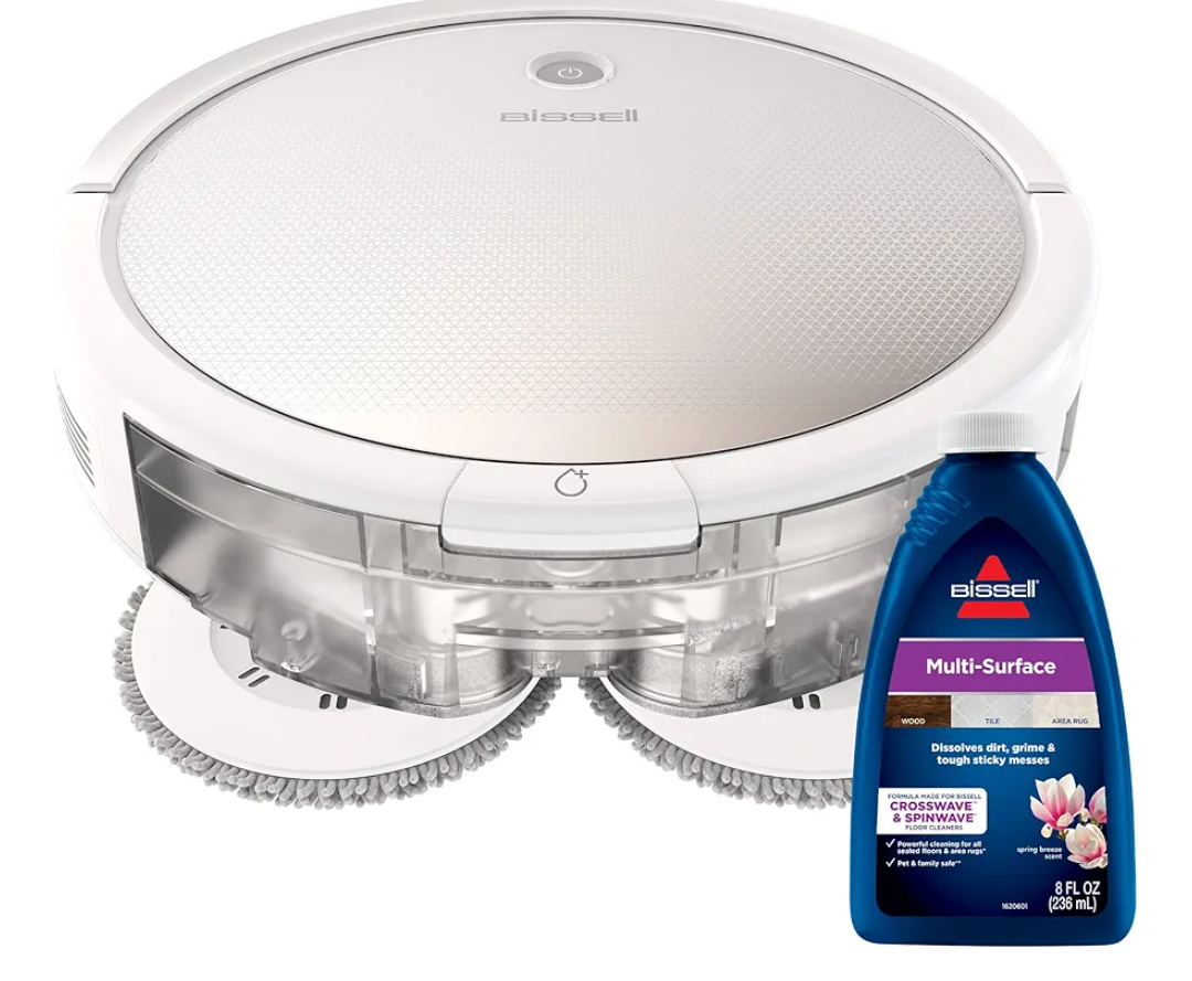 Bissell SpinWave Pet Robot, 2-in-1 Wet Mop and Dry Robot Vacuum, WiFi Connected with Structured Navigation, 3347