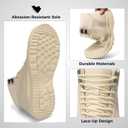 Snow Boots for Women Waterproof Shoes Ankle Fur Lined Booties Warm Insulated Winter Lightweight Shoes (10, White)