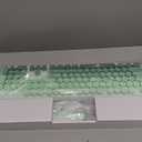 FOPETT Wireless Keyboard and Mouse Combo  2.4G FullSized Cute Colorful Mouse and Keyboard with 104 Round Keys Retro Typewriter Keyboard for Laptop/Windows/PC  Green Gradient