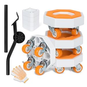 Furniture Dolly, Furniture Movers Sliders with 360° Rotatable Rubber Universal Wheels, Furniture Lifter Mover Tool Set for Moving Sofa, Refrigerator, Bed, Cabinet (Max Load 880 lbs)