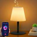 Shower Lamp with Dual Pairing Speaker, IP44 Water-Resistant Cordless Outdoor Table Lamp with Speaker RGB Lights, Rechargeable Portable for Outdoor & Inside Shower, Bathroom Patio Garden Party (1 Pack)