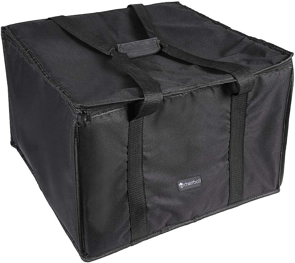 cherrboll Insulated Pizza Delivery Bag, 20 by 20 by 14 -Inch, Commercial Grade Food Delivery Bag, Moisture Free