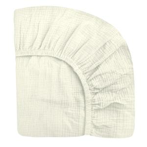 Crib Sheets for Boys Girl, Fitted Baby Toddler Bed Sheets 28" x 52", Neutral Muslin Cotton Crib Mattress Bedding Soft and Breathable Comfort (Cream)