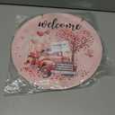 2 x Valentines Day Decorations St Patricks Day Decorations Reversible Valentines Wreath Truck Door Decor Hanging Wall Welcome Sign Wooden Front Door Hanger Wreath for Porch Wall Indoor Home Decor