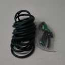 Pangda 25 Ft x 3/8'' Coil Garden Hose EVA Recoil Garden Self Coiling Expanding Water Hose with 6 Function Spray Nozzle Universal 3/4'' Brass Connector Fitting for Outdoor Yard (Black)