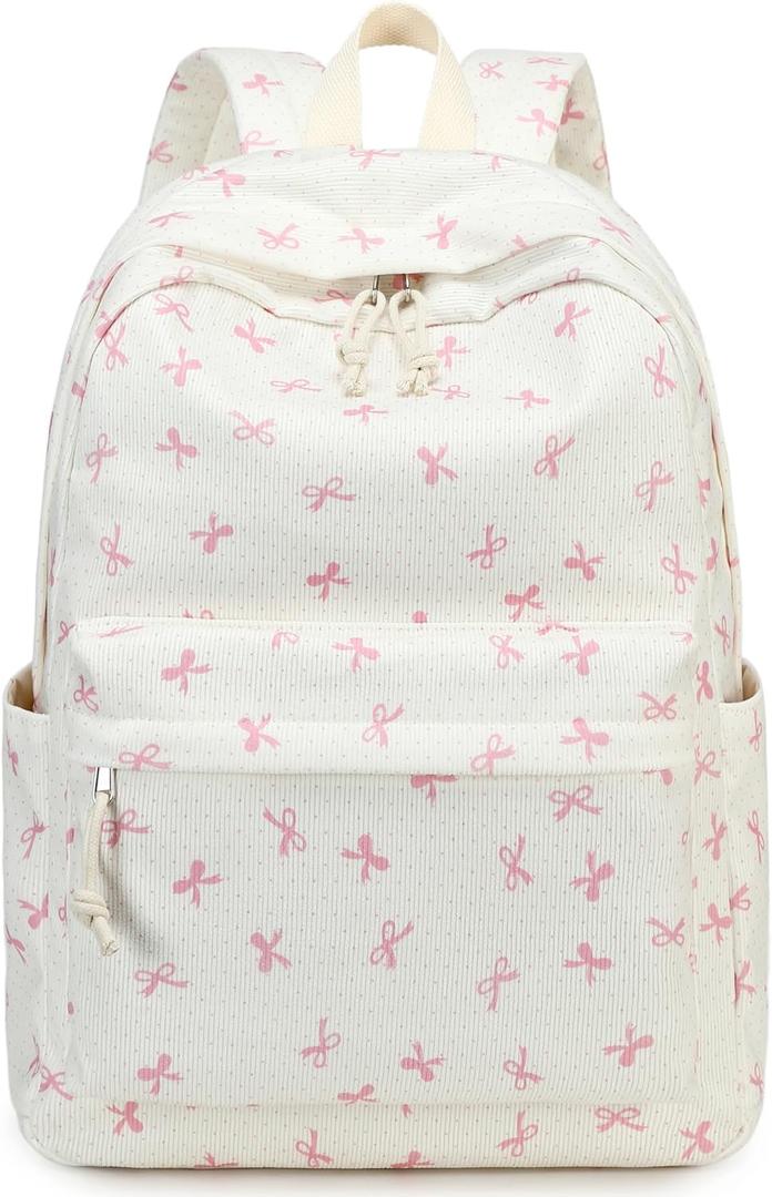LEDAOU School Backpack Teen Girls Lightweight Bookbag Elementary Middle School Backpacks College Laptop Bag Travel Daypack (Bow Print-pink) LEDAOU School Backpack Teen Girls Lightweight Bookbag Elementary Middle School Backpacks College Laptop Bag Travel Daypack (Bow Print-pink)
