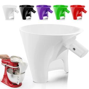 Flour Funnel for Kitchen Aid Mixer, Kitchen Aid Accessories and Attachments, Fits Kitchen Aid Mixer 4.5 & 5 Quart (KSM150), Dishwasher Safe, No Mess Baking Tool (Red)
