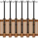 8 Pack String Light Poles for Deck,5 Ft String Light Poles for Outside with Fixing Clips,Metal Poles for Outdoor String Lights, Hanging Light Poles for Fence Garden Backyard Wall Bistro (8 PACK)