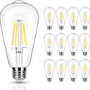 40 Watt Light Bulbs, E26 Bulb, 4000K Cool White 4W LED Edison Bulbs, Flickering Free, 90 High CRI, 450LM, Not Dimmable, Pack of 12