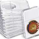 Coin Slab Display Holder Storage Case for Morgan, Peace, IKE Silver Dollar Coin, Clear Acrylic Cases for Coin Organize and Collection (10pcs,40 mm)