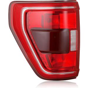 Halogen Tail Lights W/Blind Spot(Module NOT Included) Compatible With 2021-2023 Ford F150 XL, XLT Pickup Taillight Rear Brake Lamp Signal Assembly with Bulbs Left Driver Side ML3Z13405C