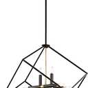 Kichler Cartone 8-Light Pendant Light, Alabaster Glass, Bronze