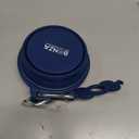 Bonza Collapsible Dog Bowls - Large 33 oz, Dog Travel Accessories, Silicone Portable Dogs Bowl & Water Dish with Reinforced Rim & Carabiner for Hiking, Camping, and Car Trips, Navy Blue