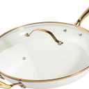 GOTHAM STEEL 14 Inch Frying Pan, Extra Large Frying Pan Skillet for Family Cooking, Non Toxic Ceramic Nonstick Coating PFOA PFOS Free, Ergonomic Stay Cool Handle, Oven and Diswasher Safe