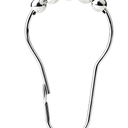 12 Pack Shower Curtain Hooks, Rust Proof Shower Curtain Rings fo Bathroom, Silver Metal Decorative Shower Curtain Hooks Hangers for Shower Curtain Rod (T-Bar Design)