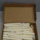 Baquler 40 Pcs Flameless Taper Candles LED Flickering Taper Candlesticks Bulk Battery Operated Flameless Candle for Wedding Halloween Christmas Birthday Decoration, 8.5/9.7/10.8/12.8 Inch (Ivory) (Count Undetermined)