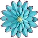AHYS Wall Art Metal Wall Decor, 12Inch Blue - Indoor Outdoor Metal Flowers Wall Decor for Living Room Bedroom Bathroom Garden