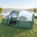 Camping Tent for 8 Person, 3 Room Family Tent with Rainfly, 14 x 9 x 6 ft