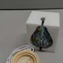 Glass Night Light with Wood Base - Aromatherapy Fragrance Diffuser Bottle for Bedroom,Bookshelf,Bedside Table,Living Room - Multi-Colored_B