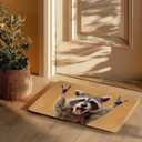 Raccoon Doormat, 30x17 Inch Funny Front Door Mat | Funky Door Mat, Faux Coir Non-Slip Welcome Mat for Indoor Outdoor Entry, Dirt-Trapping Rug