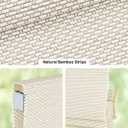 LazBlinds No Drill Bamboo Roman Shades, 25" W x 64" H, Star-Off White