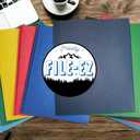 FILE-EZ Two-Pocket Folders, Dark Blue, 125-Pack, Textured Paper, Letter Size (EZ-32423)