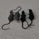 Boao 6 Pcs Plastic Fake Rats Plastic Mouse Prank Fake Rat Simulation Mice Realistic Rubber Rat Terrible Prank Props for April Fools' Day Halloween Party Supplies