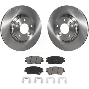CMX Front Disc Brake Rotors And Ceramic Pads Kit Replacement For Hyundai Elantra Tucson Kia Sportage K8C-100537