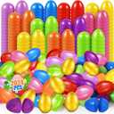 AuroTops 2024 Pcs Plastic Easter Eggs Bulk,2.3" 2000 Colorful Empty Easter Eggs Fillable and 24 Golden Eggs,Easter Basket Stuffers,Easter Egg Hunt,Community Party Favors,School Easter Activity Prizes