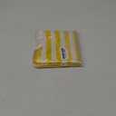 Vpang 2 Pcs Striped Plastic Print Tablecloths Disposable Table Cover Thickened Rectangle Tablecover, Kitchen Picnic Wedding Birthday Party Table Covers, 54"x108" (Yellow Stripe)