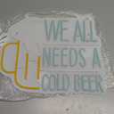 Dimmable Beer Neon Sign Wall Decor – LED Light Sign with USB Power 5V/ 2A for Bar, Man Cave, Kitchen, Game Room, Party – Fun "We All Need A Cold Beer" Neon Light for Home