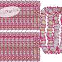 Leis for Luau Party, 48 Count | Thick and Lush Flower Leis for Luau Parties, Graduations, Birthdays, and Beach Weddings | Tropical Party Decorations and Hula Dance Accessories (48Pcs Pink)