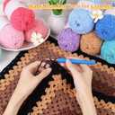 Coopay Skinny Chenille Yarn for Crocheting and Knitting, 12 Pack of 50g/1.76oz - 1764yd Total, Soft Crochet Yarn of Light Weight - Sutible for Colorful Crafts, Blankets, Plush Dolls and Baby Garments