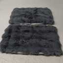 LIFEREVO 2 Pack Cream Faux Fur Pillow Shams,Shaggy Plush Home Decorative Luxury Series Super Soft Furry Pillow Case with Zipper Closure for Home Sofa Couch,Standard (Dark Grey,20"x26")