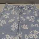 chouyatou Women's Y2k Baggy Wide Leg Denim Pants Boho Floral Printed Boyfriend Barrel Jeans with Pockets (X-Large, Flower)