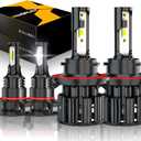 Compatible for 2007 2008 2009 2010 2011 2012 2013 2014 GMC Yukon Light Bulbs Fog Lights, Plug n Play, Powersports Bulbs for Off road, 4-Pack