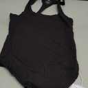 MANGOPOP Women Double Lined Tank Top Body Suits Scoop Neck Racerback Sleeveless Bodysuit for Women, Small