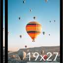 19x27 Picture Frame Set of 2 Black for Poster Photo Picture, Horizontal and Vertical Formats for Wall Hanging, 19 x 27 Wall Poster Photo Frame for 19 by 27 Photos, 2 Pack,Black