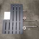 Seachrome 32-inch x 22.5-inch ADA Bariatric Wall Mount Folding Transfer Bench Shower Seat with Legs, Left-Handed, Black Slatted Phenolic Seat